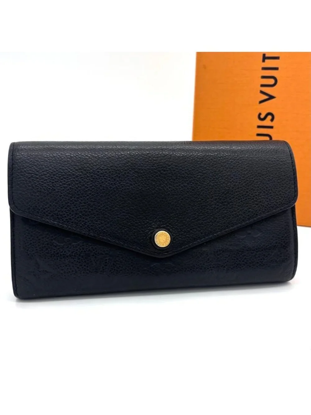 Louis Vuitton Monogram Empreinte Portefeuille Sarah Noir Black Wallet